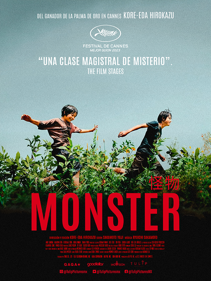 afiche de la película japonesa Monster que estrena en México el 7 de diciembre